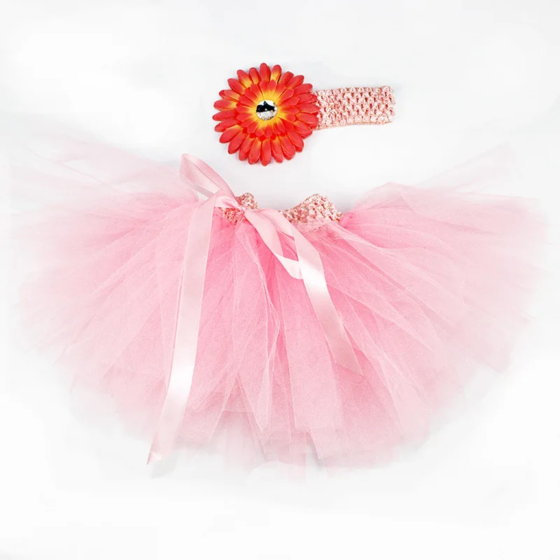 Новорожденный юбка-пачка для маленьких девочек+ повязка на голову, одежда с цветочным рисунком для малышей, фотореквизит, костюм комплекты для маленьких принцесс; Юбка-пачка на день рождения и праздник