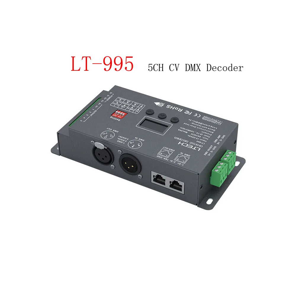 LTECH LT-995 5CH CV DMX512/RDM декодер входное напряжение 12-24Vdc | Лампы и освещение