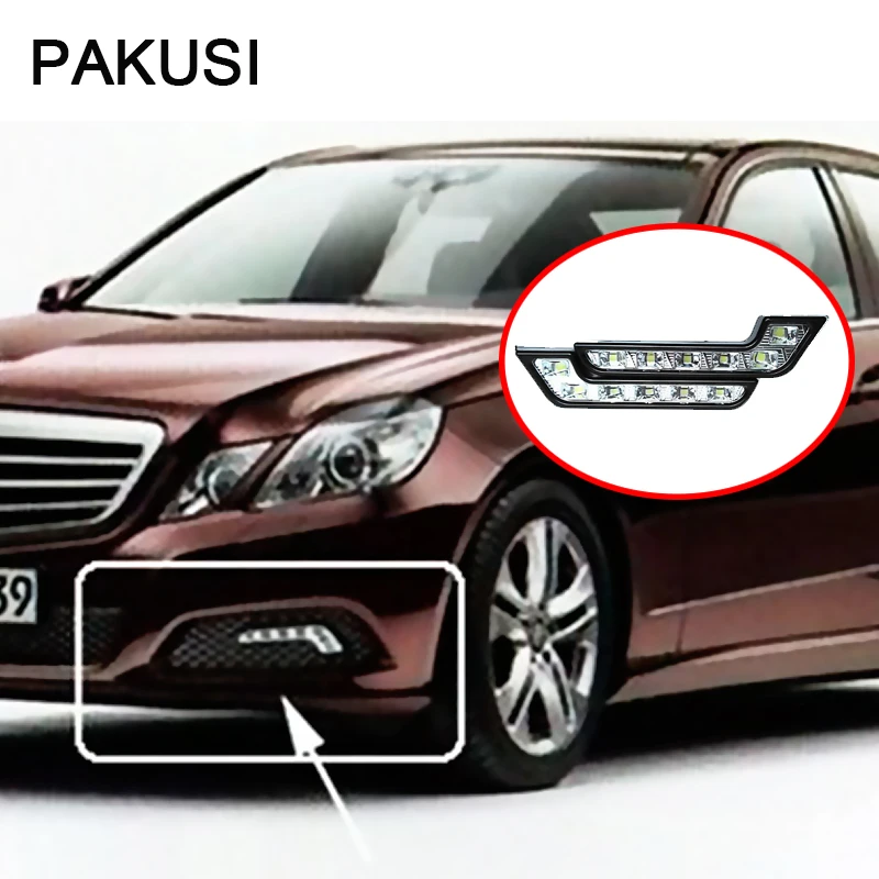 PAKUSI Новый 1 комплект Автомобильные светодиодные DRL Противотуманные фары L stylilng