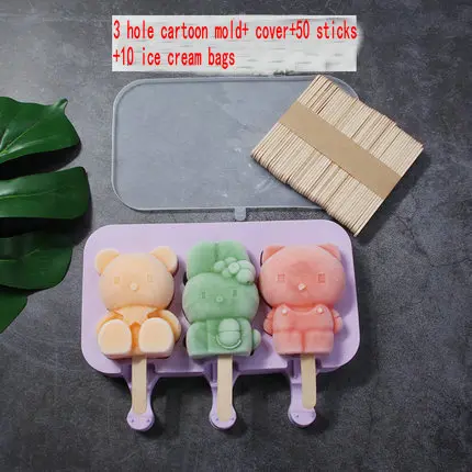 Формочки Для Мороженого поднос для льда производители силиконовых форм набор кухонных инструментов - Color: Ivory