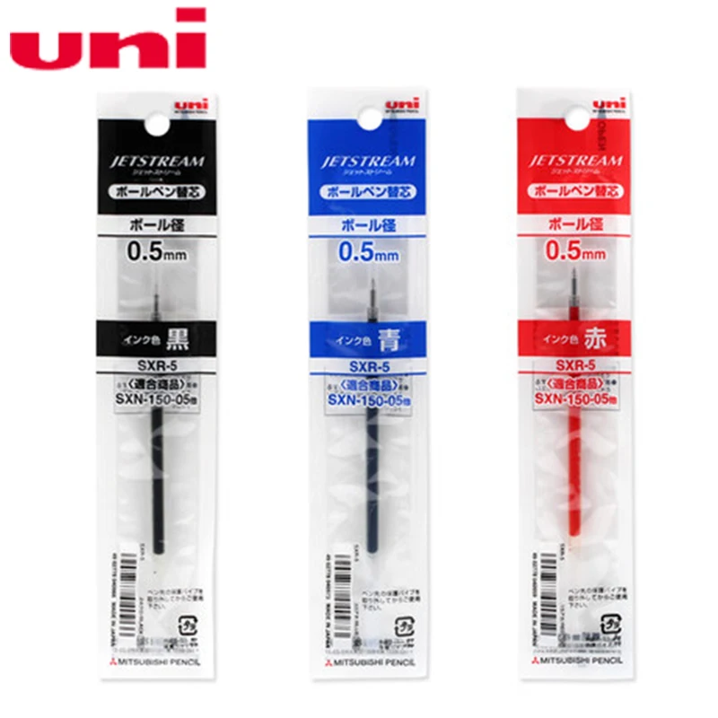 5 x Uni-ball Jetstream SXN-150C 0.5mm Oil-based Retractable Ball Point Pen Blue