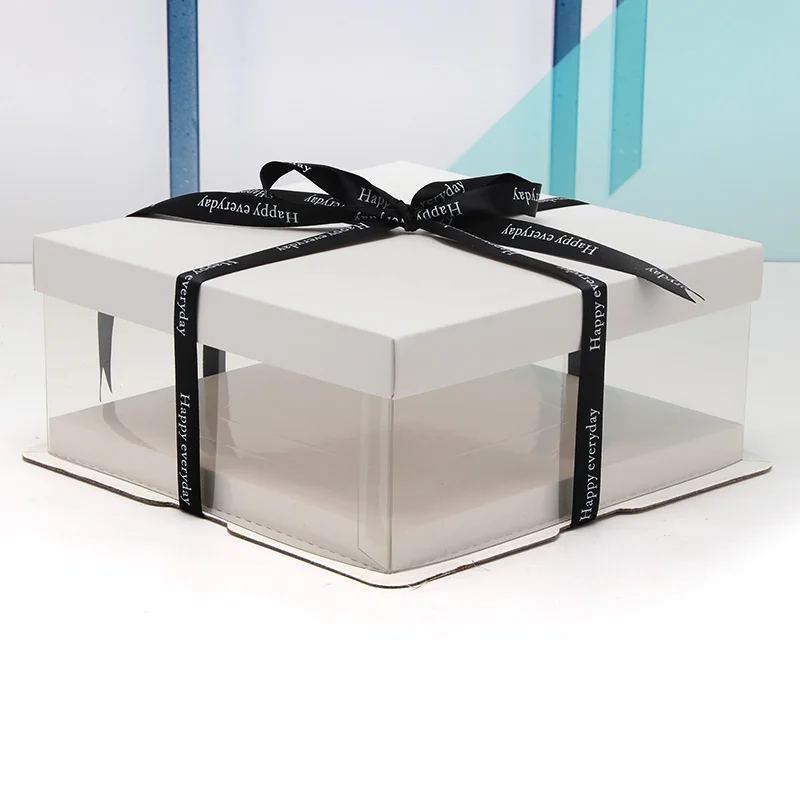 Коробка для торта, Подарочная коробка, простые прозрачные подарочные коробки, 4-16 дюймов, большой размер, коробка для торта, праздничный торт, gaine1 шт