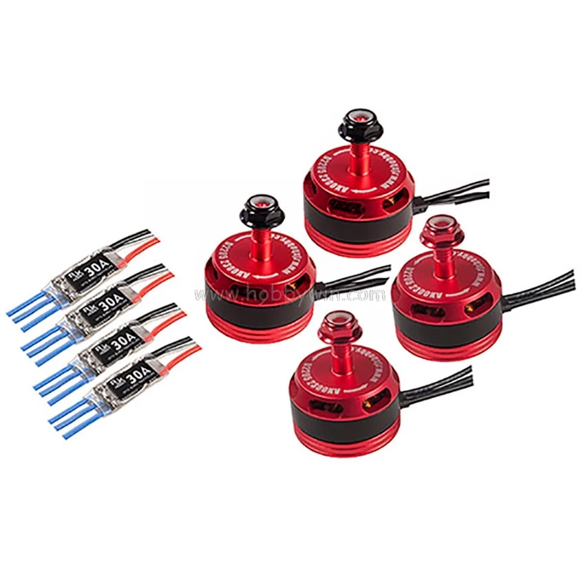 

RJX part RJX1018 FPV Drone Motor 2205 KV2300 & 30A ESC X4 For FPV multirotor aircrafts