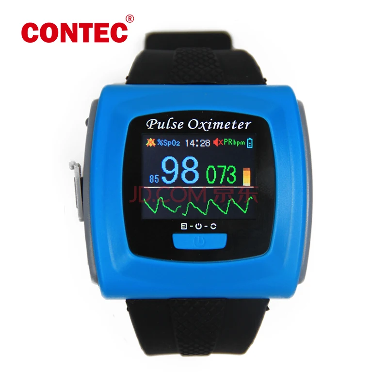 

Contec Wrist pulse oximeter Fingertip Color OLED Display SpO2 Probe+ Bluetooth+ Software,CMS50F Blood Pressure Monitor oximeters