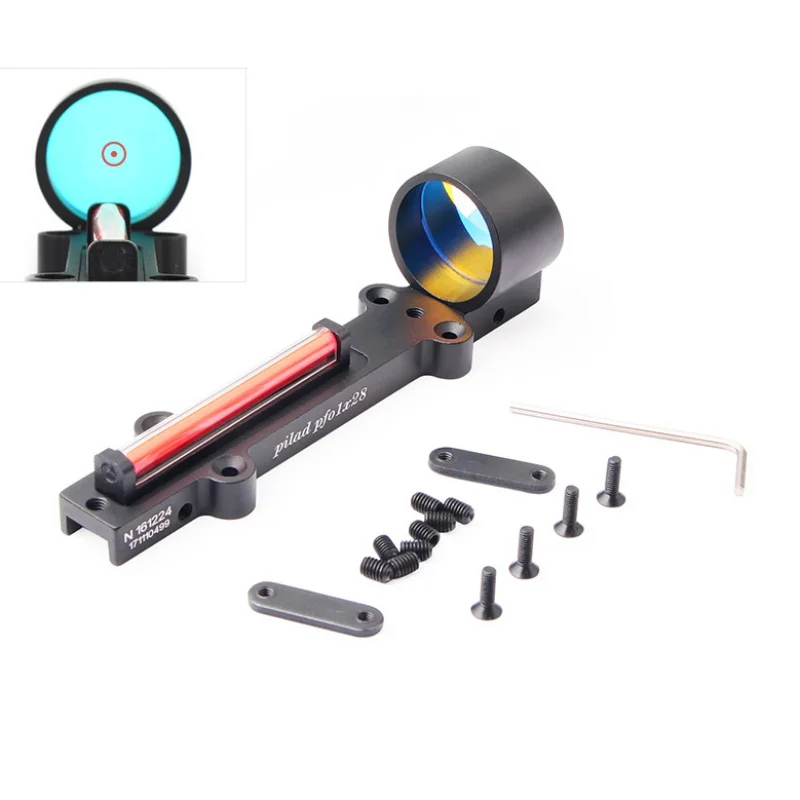 

Lightweight Air Rifle Airsoft Red / Green Fiber Optic 1x28 Collimator Dot Holographic Sight Target Hunting shot