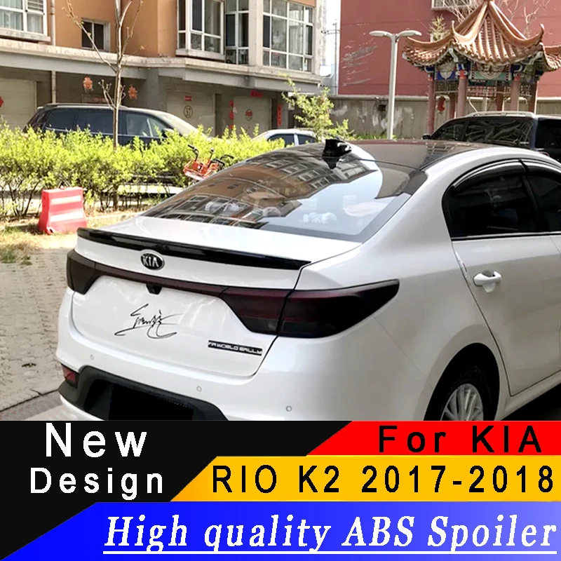 Для Kia Rio K2 спойлер высокого качества ABS заднего крыла праймер или любой цвет задний спойлер для KIA Rio k2