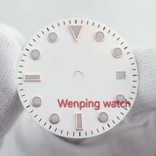 28,5 мм стерильный белый циферблат подходит для ETA 2836, DG2813/3804, Miyota 82 серии автоматический механический механизм