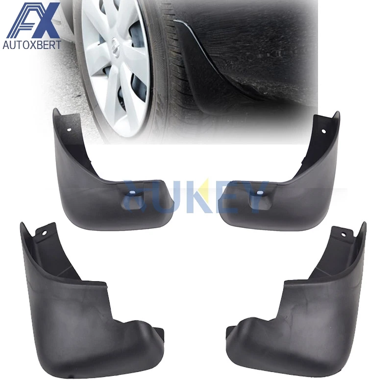AX For Nissan Versa Sedan 2012-2017 Latio Almera (AU) Splash Guards Mudflaps Front Rear Fender 2013 - 2015 2016 Molded Mud Flaps |