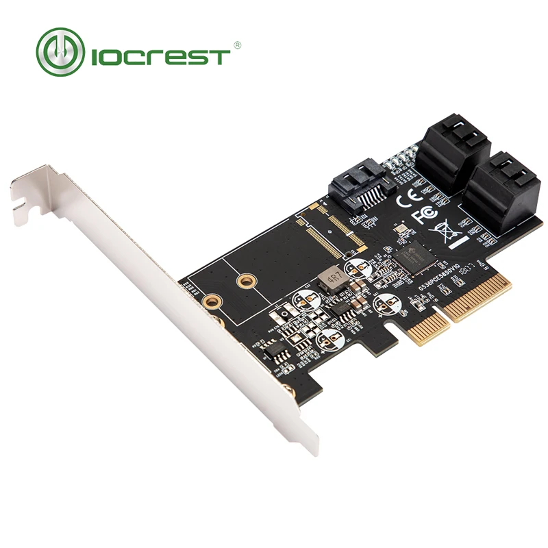 IOCREST SATA III 6g 5 портов плата контроллера PCIe 3,0x4 Плата расширения с низкопрофильным кронштейном