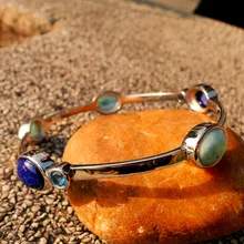 DJ CH бусины браслет натуральный самоцвет LARIMAR камень женские браслеты модный подарок для ювелирных изделий для молодых девушек