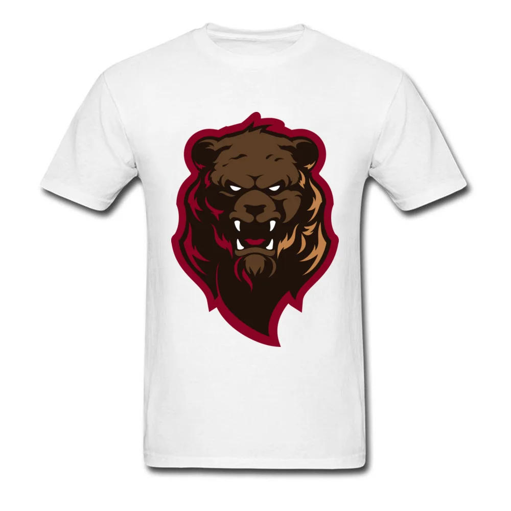 Angry grizzly bear_white