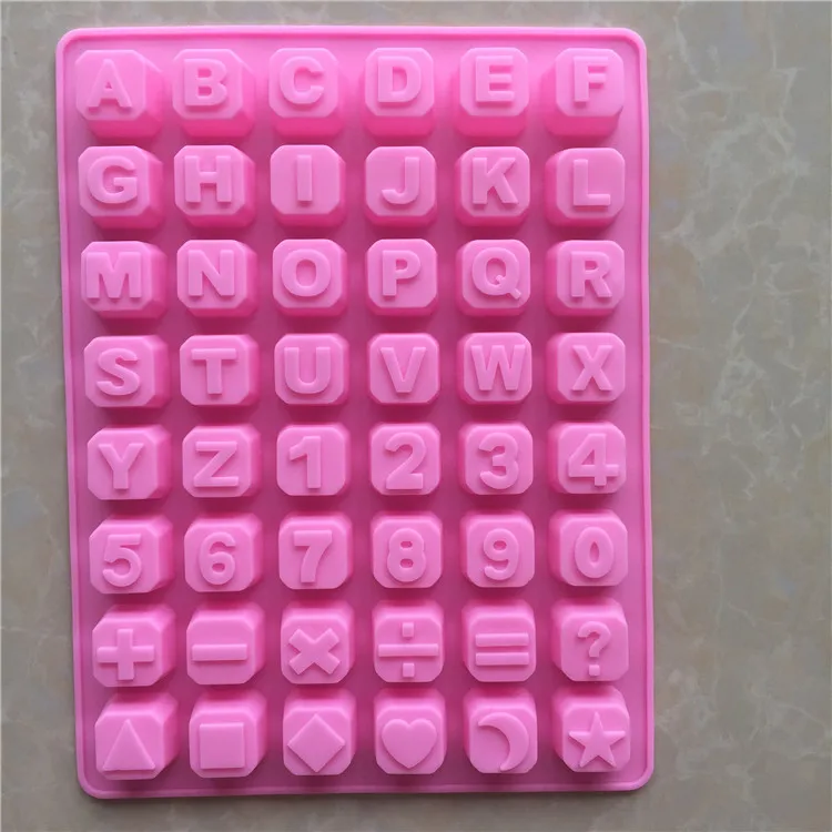 DIY star-shaped English alphabet silicone chocolate manual DIY ice lattice digital manual soap mold