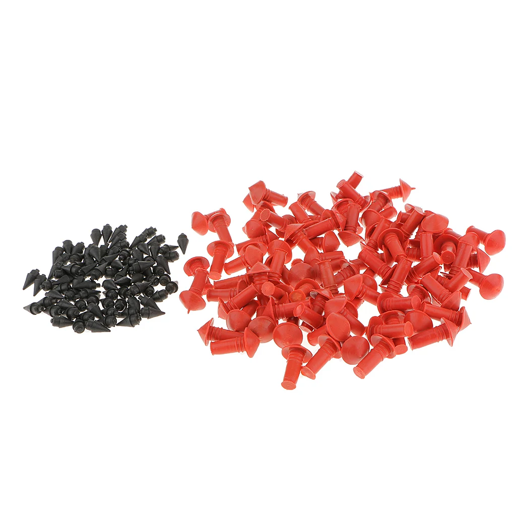 MagiDeal 160pcs Black Plastic With Red Rubber Plugs Motorcycle Tire Repair Tool Kit Bicycle Repair Tools  