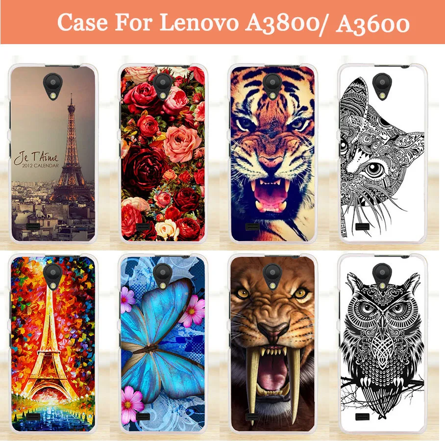 Модный Цветной чехол для Lenovo A3800 A3800D A3600 A3600D с изображением тигра Льва совы розы