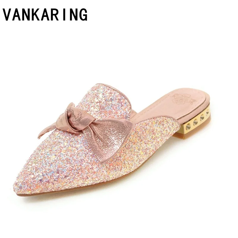 

brand shoes women party dress shoes super-star high heels summer pumps women fashion pointed toe pink silver wedding shoes mules