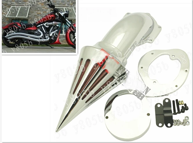 HTTMT MT225-009-CHROME Spike Air Cleaner kits Compatible with Yamaha V-Star 1100 Dragstar XVS1100 1999-2012