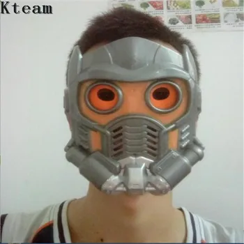 

Funny Glowing Halloween Party Movies Galaxy Star-Lord Mask Cosplay Helmet Glow Glass PVC Adult Version Mask Toy