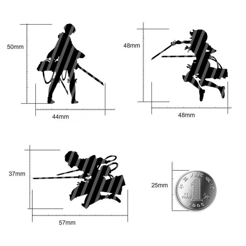 SIANCS 1 шт. аниме наклейка атака на титанов для Xiaomi huawei iPhone XS DIY украшение для мобильного телефона ноутбука автомобиля металлическая наклейка s