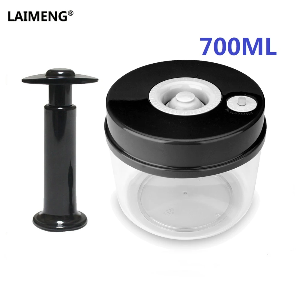 

LAIMENG Food Grade Vacuum Containers 700 ML For Keeping Food Fresh Working With Vacuum Sealer Machine or Pump Free Shipping S167