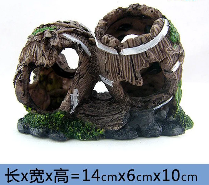 

1pc Aquarium Fish Tank Artificial Barrel Resin Ornament Cave Aquarium Fish Tank Decoration Accessories Pet Accessories