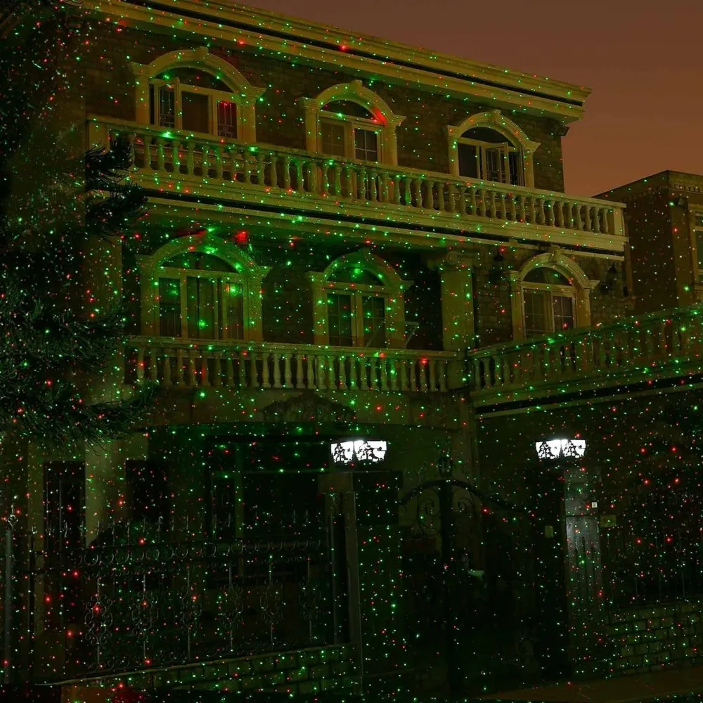 

Laser Star Lights Christmas Projector Red Green Outdoor Waterproof IP65 Lawn Lamps Sky Static Garden Decoration for Home
