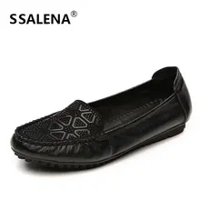 Женские повседневные кожаные мокасины без застежки на плоской подошве; мокасины на низком каблуке; водонепроницаемые мокасины; женская обувь без застежки на мягкой подошве с круглым носком; AA11718