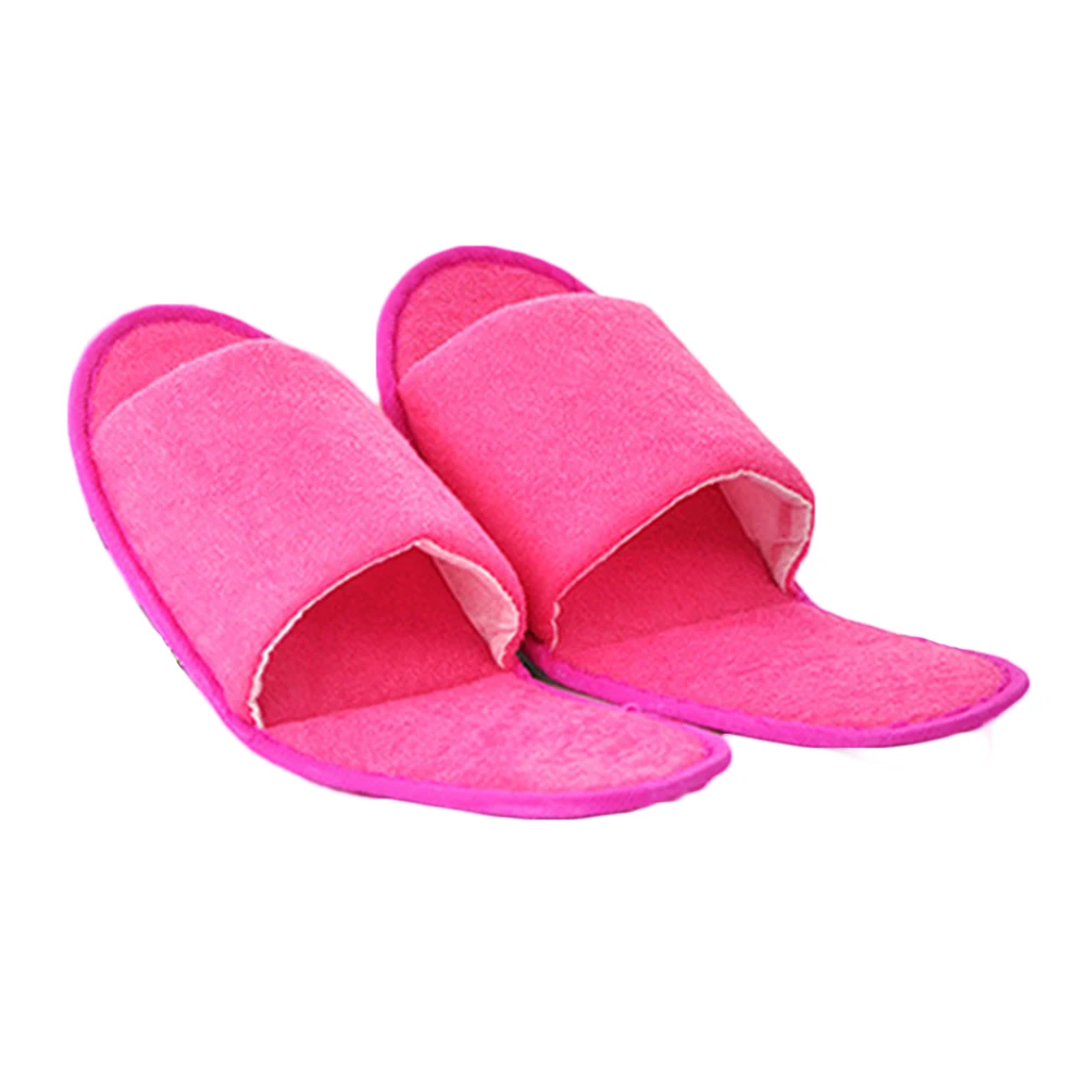 Solid Color Simple Slippers Men Women Hotel Travel Spa Portable Folding House Slides Disposable Home Indoor Slippers Shoes