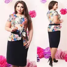 2016 fashion Women Summer Style plus size dress Floral Print Party Dress Casual Short Sleeve Elegant estido de festa curto