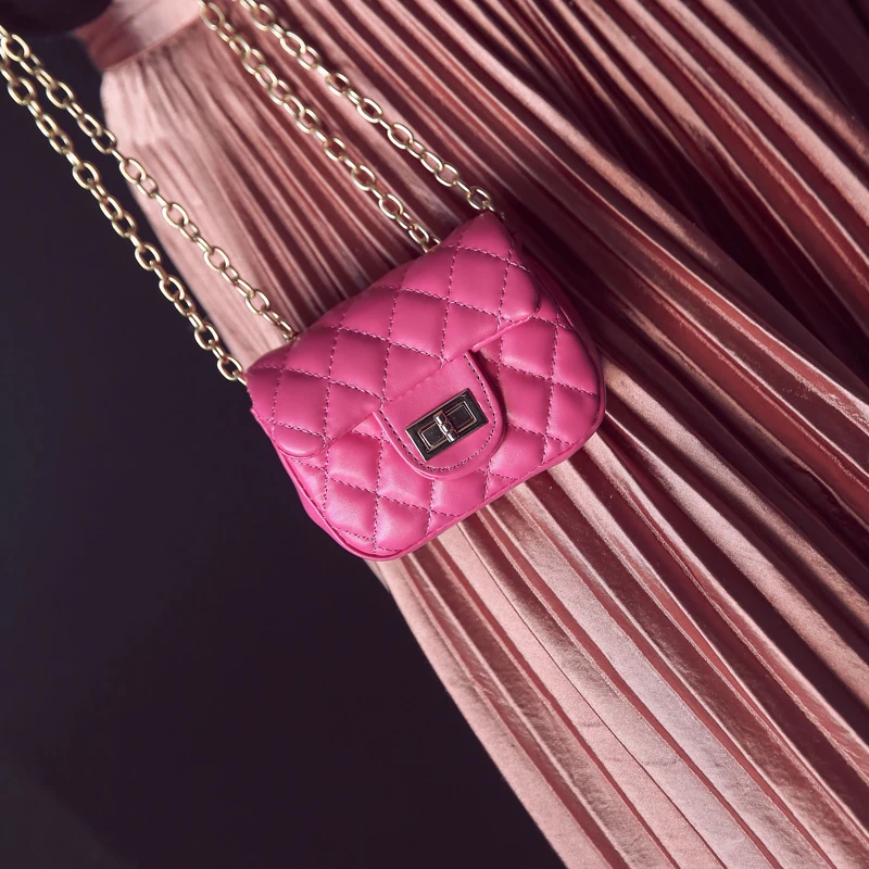 Leftside 2017 الجديدة الفتيات طفل صغير مبطن حقيبة سلسلة رسول حقيبة الكتف الأطفال الجلدية الصغيرة crossbody حقيبة محفظة