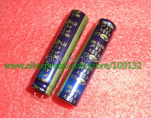 

450v 68uf 12x50 electrolytic capacitors original and new rubycon
