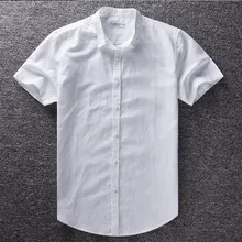 Лен+ хлопок, большой размер, новая модная рубашка для соцсети, летние мужские повседневные тонкие рубашки с короткими рукавами, подходящая Мужская рубашка Camisa Masculina