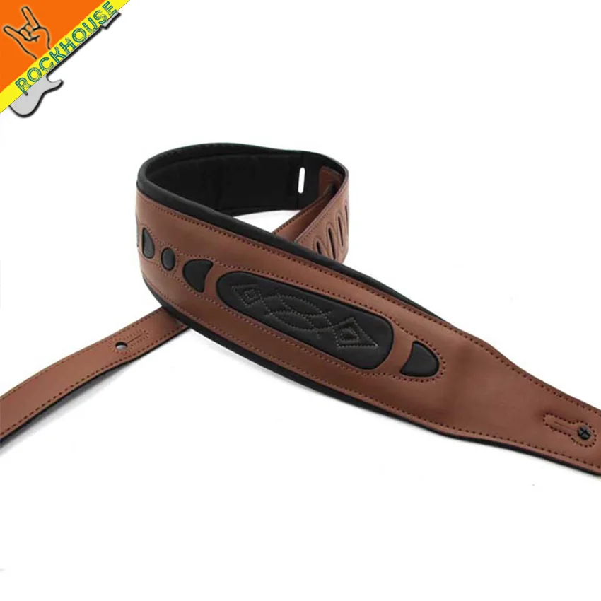 Electric Guitar strap bass straps leather guitar strap interlining with