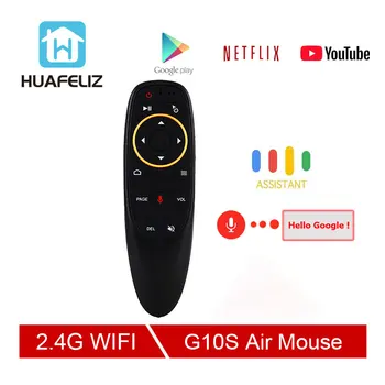 

G10 S Voice Air Mouse 2.4GHz Wireless Google Microphone Remote Control IR Learning 6-axis Gyroscope for Android TV Box PC