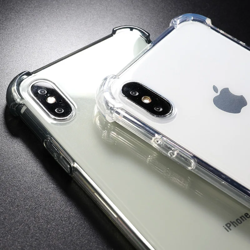 

SoCouple Anti knock Phone Case For iPhone 6 6s 7 8 plus Case For iphone XR XS Max X Cover Pure Candy Color Clear Soft TPU Cases