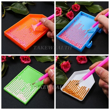 

5d DIY Diamond Painting Diamond Embroidery Accessories Large Capacity Big Drill Plate Plastic Tray Big Kits Point drill pen