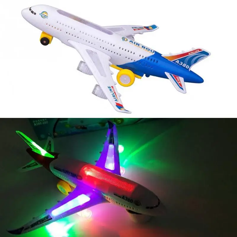 Игрушки электрические самолеты детские игрушки музыкальные игрушки движущиеся мигающие огни музыкальная игрушка для детей рождественские подарки