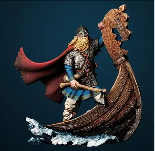 

1/32 54mm Viking Drakkar longboat soldier ancient 54mm toy Resin Model Miniature Kit unassembly Unpainted