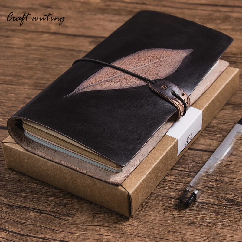 

craft Travel Journal Planner SketchbookTnotebooks with tree leaves printed on it weekly planner agenda childhood record the life