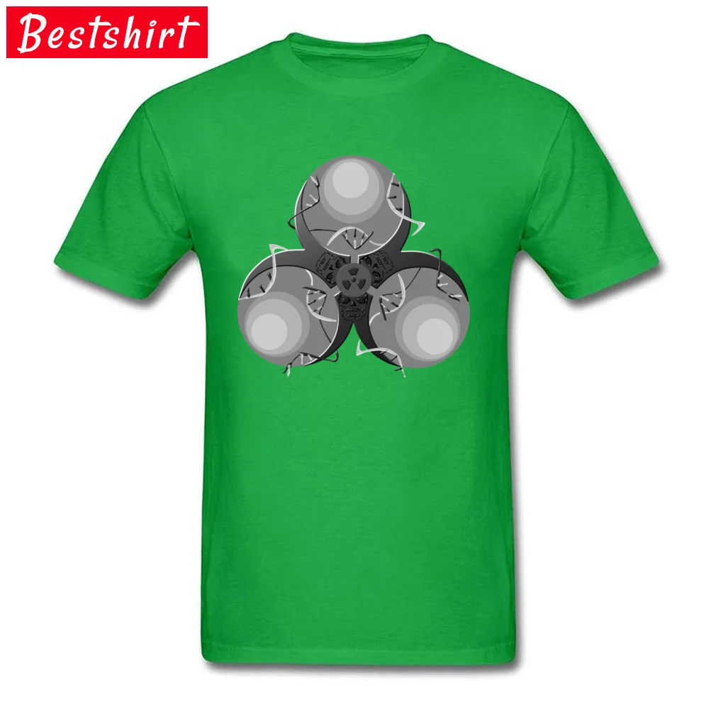 Cheap Death Virus Biohazard Printed Short Sleeve T Shirts Autumn Crewneck 100% Cotton Tops Shirts for Students T Shirts Summer Death Virus Biohazard green