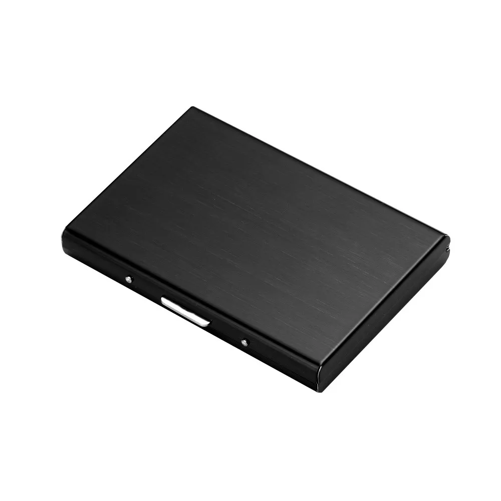 

2018 Card Holders Waterproof Stainless Steel Silver Metal Case Credit Card fashionBusiness Cardcase Bank ID Card Holder