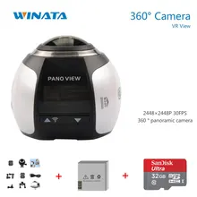 360 Camera 4k Wifi Mini 360 Degree Panoramic Camera 2448*2448 Ultra HD Panorama Sport Driving 360 Video Camera