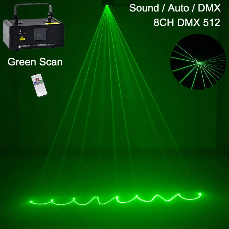 Лазерный мини сканер с зеленым лучом 50 мВт|stage projector|mini dmxdj disco |