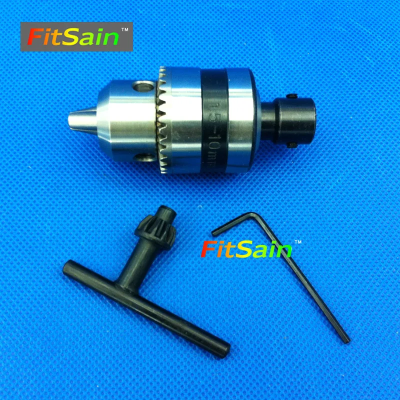 FitSain -- B12 1.5-10mm mini matkap chuck için Kullanılan motor mili 5mm, 6mm, 8mm, 10mm, 12mm, 14mm için elektrikli el matkap araçları matkap basın