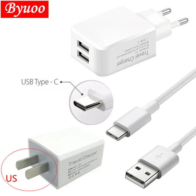 EU US настенная вилка USB быстрое зарядное устройство и 1M Type C хорошо подходит для