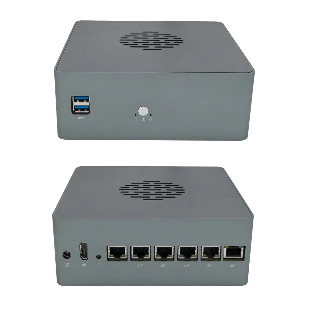 Qotom Q600G6 промышленный ПК шлюз брандмауэра маршрутизатор для pfSense 7th 6th Gen процессор