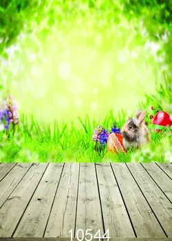 

Outdoor Scenery Vinyl Thin Photography Background glasses Green Lawn rabbit children Theme Photo Studio Props