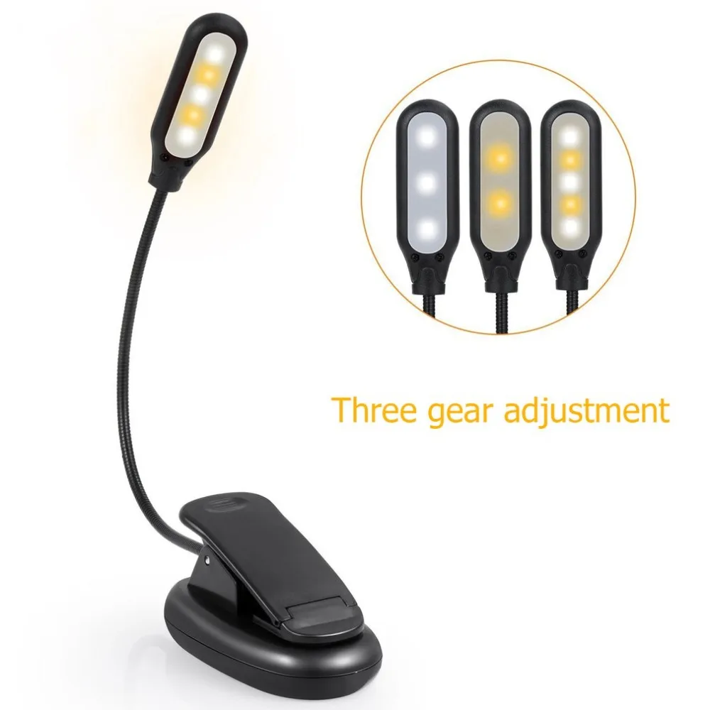 

USB LED Reading Lamp Clip Flexible Arms LEDs Flexible Book Sheet Music Stand USB Light Reading Light Student Dormitory Lights