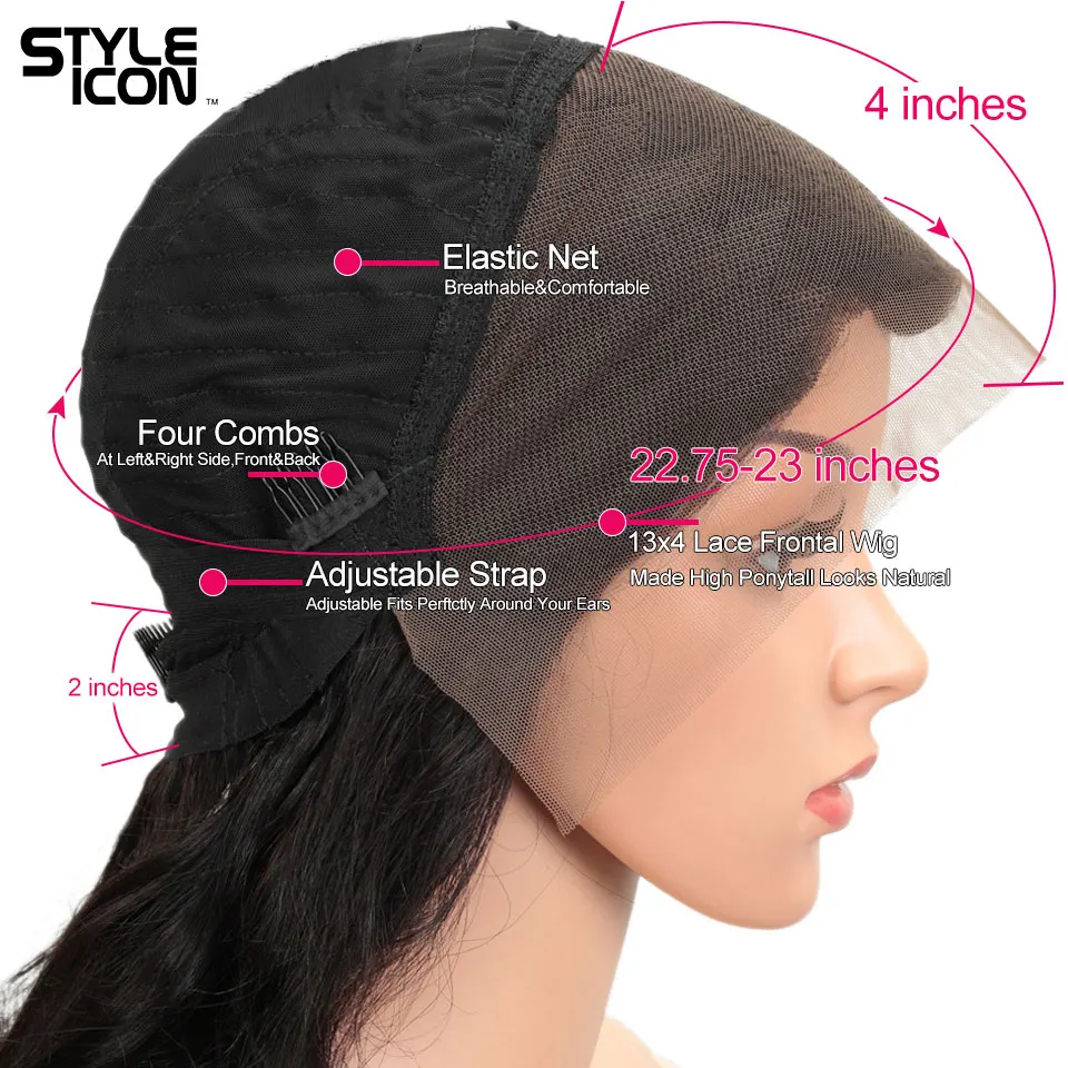 Peluca Frontal de encaje personalizada gratis de la onda del cuerpo de los paquetes del pelo con el estilo Frontal 13x4 de la peluca Frontal del cordón 150 densidad pelucas de cabello