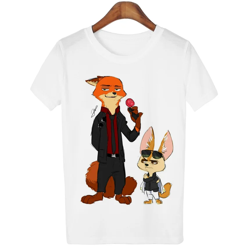 Yemuseed الساخن الكرتون المطبوعة الحيوان تيز قمصان تي شيرت zoo فوكس الأرانب الصيف t-shirt نعرفكم قمم زائد WMT199 kwaii