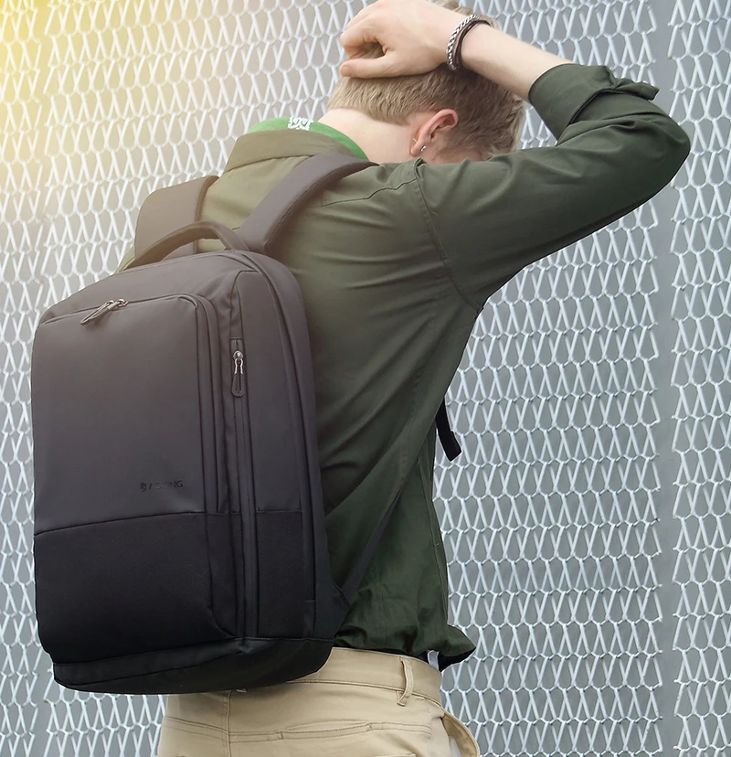 Aoking модный мужской рюкзак, простой usb зарядка, водостойкий 15,6 рюкзак для ноутбука, студенческий рюкзак для колледжа